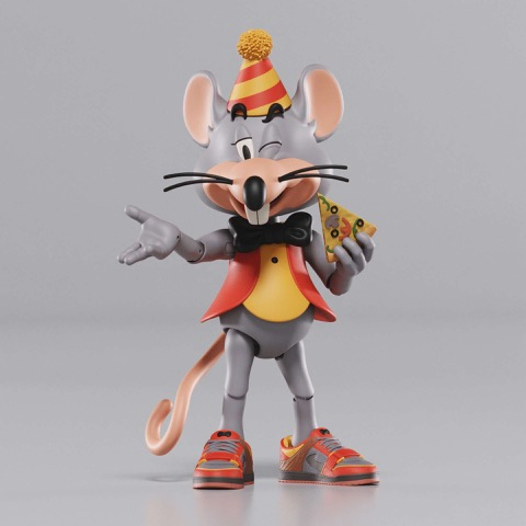Chuck E. Cheese 50th Anniversary Chuck E. Cheese (Standard) 1/12 Scale Limited Edition Action Figure Gallery Image 4