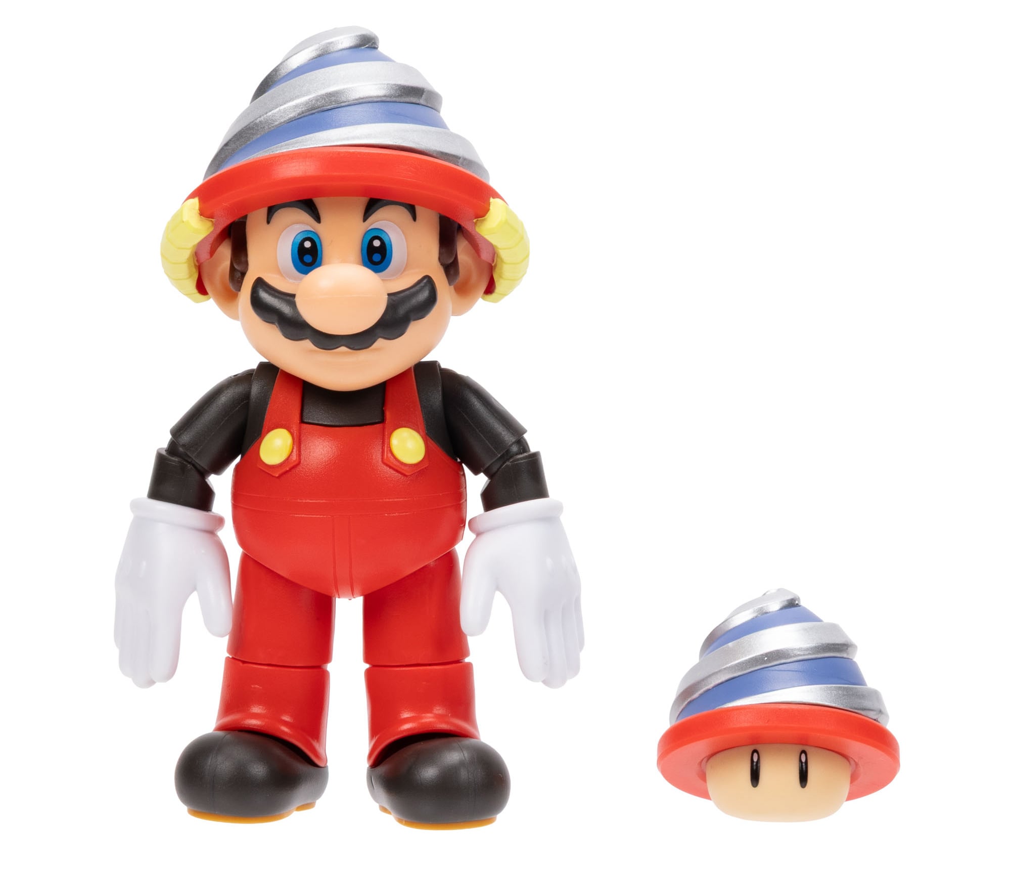 World of Nintendo Drill Mario with Drill Mushroom 4-Inch Scale Action Figure Gallery Image 3