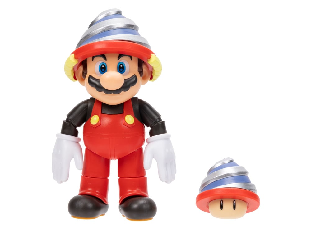 World of Nintendo Drill Mario with Drill Mushroom 4-Inch Scale Action Figure Gallery Image 1