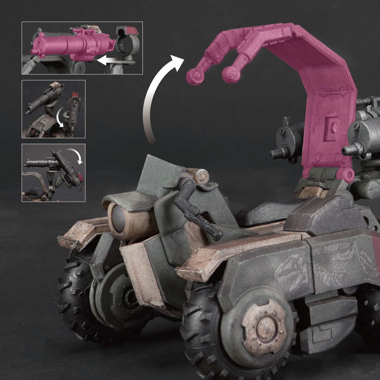 Acid Rain World FAV-A147 Veloraptor Speeder MK1m-4 1/18 Scale Vehicle Gallery Image 6