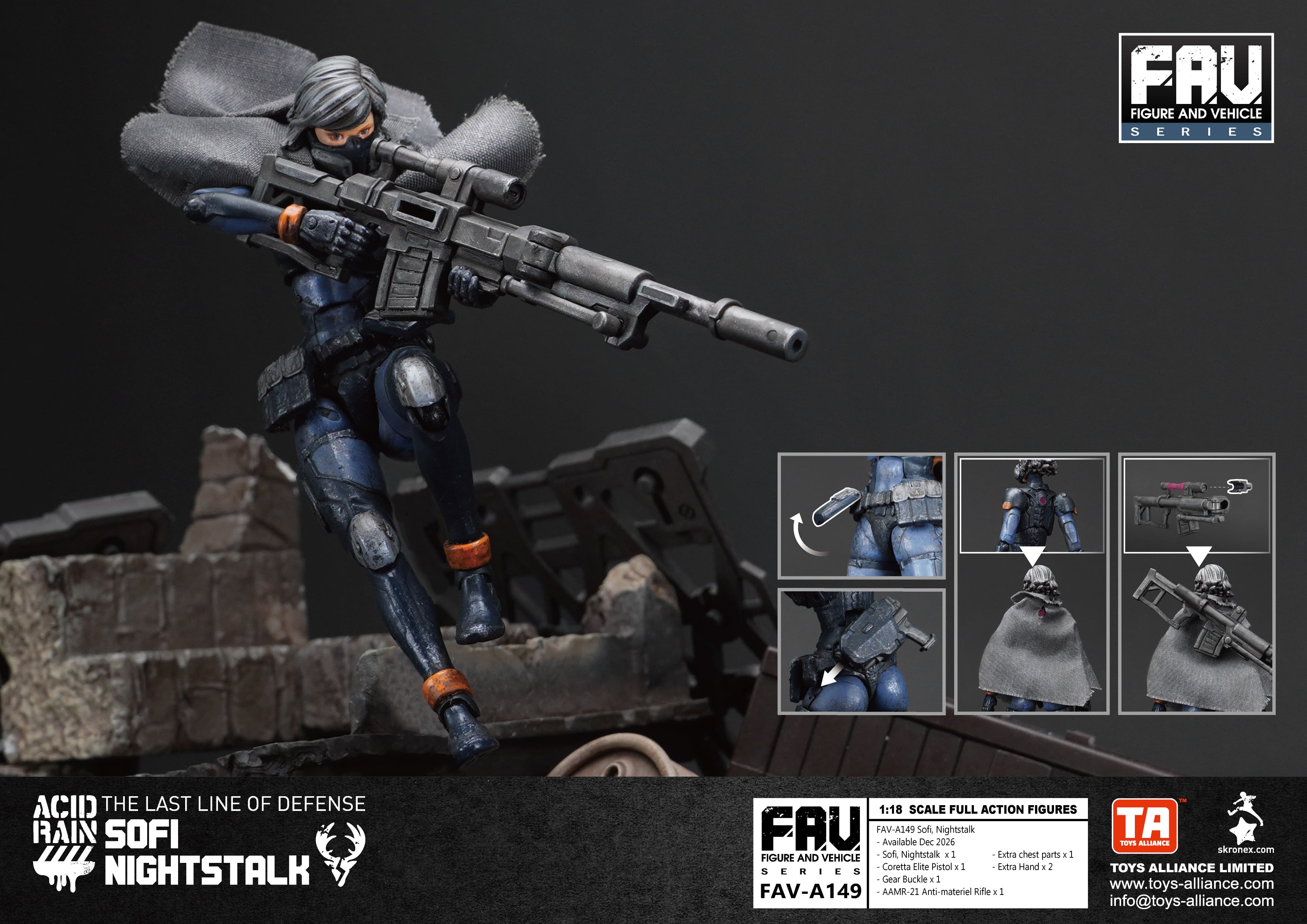 Acid Rain World FAV-A149 Sofi, Nightstalk 1/18 Scale Action Figure Gallery Image 13