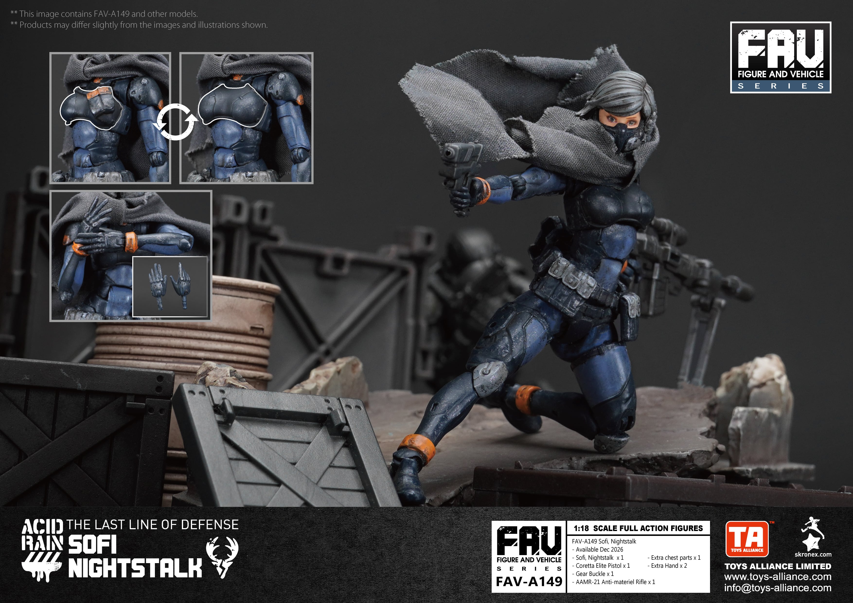 Acid Rain World FAV-A149 Sofi, Nightstalk 1/18 Scale Action Figure Gallery Image 12
