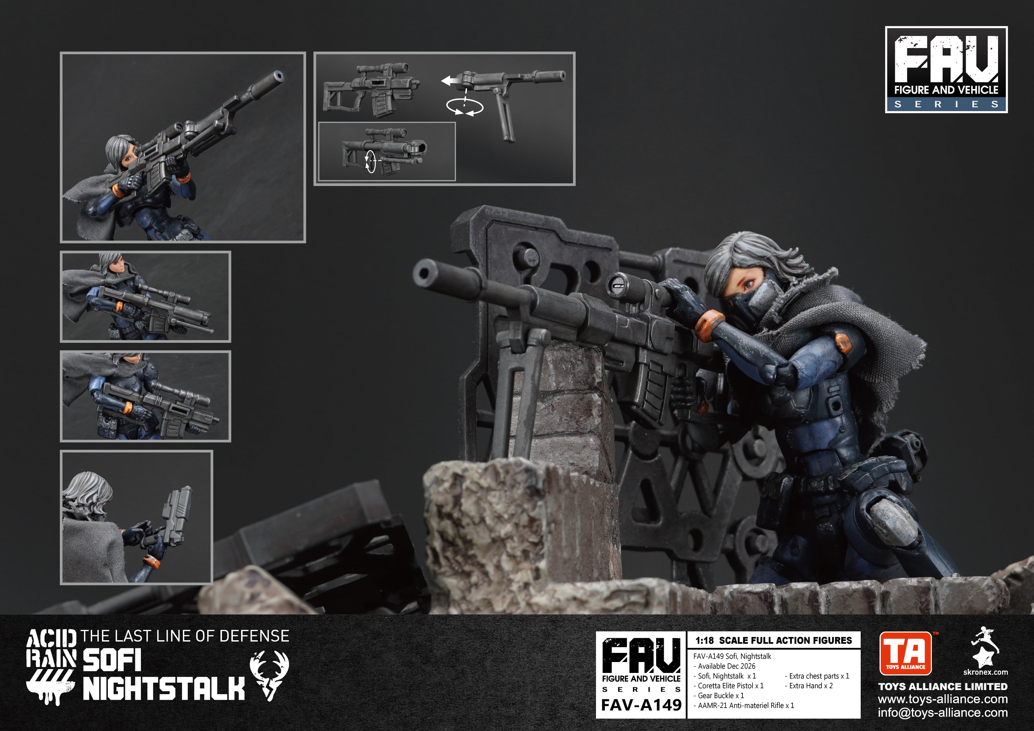 Acid Rain World FAV-A149 Sofi, Nightstalk 1/18 Scale Action Figure Gallery Image 11