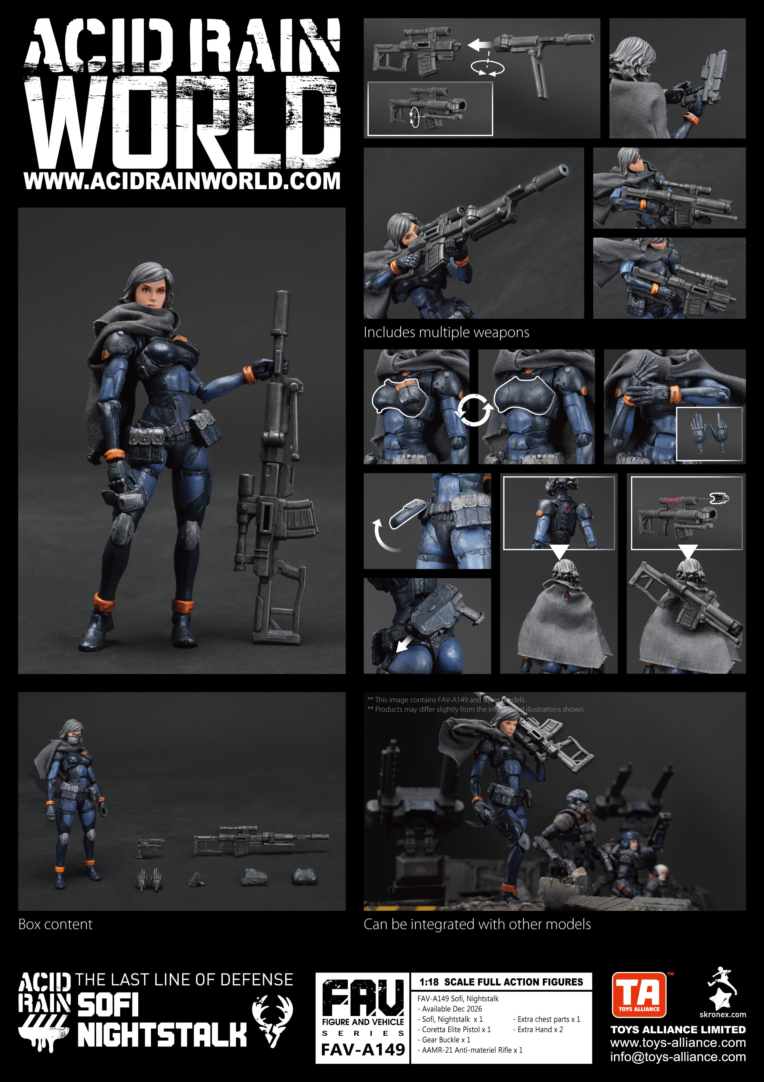 Acid Rain World FAV-A149 Sofi, Nightstalk 1/18 Scale Action Figure Gallery Image 15