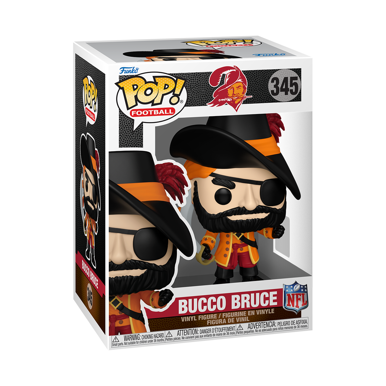 Tampa Bay Buccaneers Pop! Football #345 Bucco Bruce Gallery Image 3