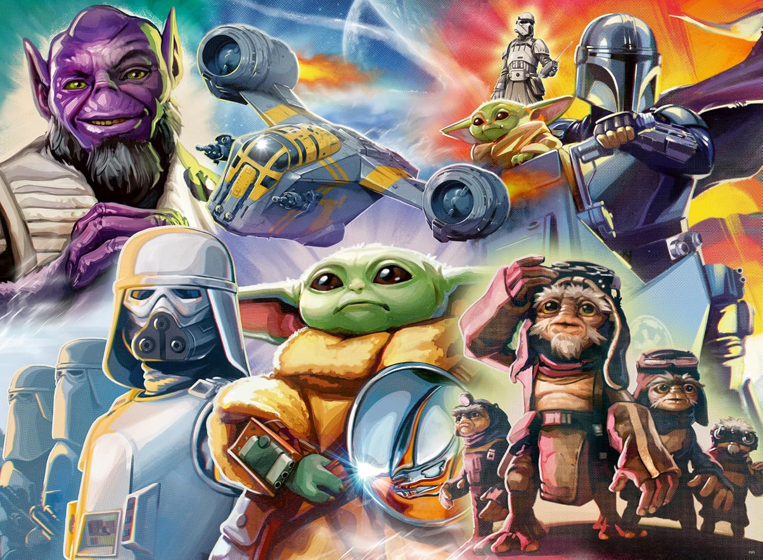 Star Wars: The Mandalorian and Grogu 500-Piece Puzzle Gallery Image 3
