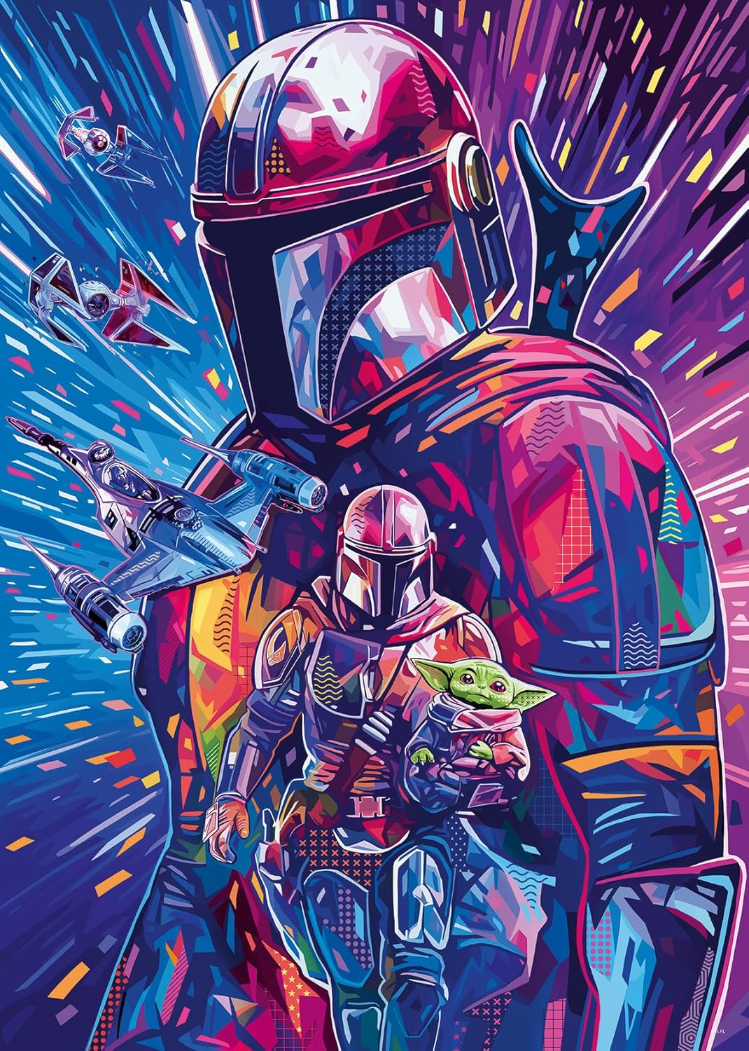 Star Wars: The Hyperspace Collection The Mandalorian (Large Format) 500-Piece Puzzle Gallery Image 3