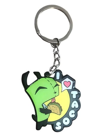 Invader Zim I Love Tacos Keychain Gallery Image 2