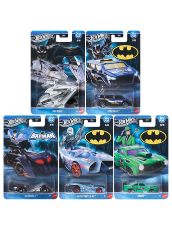 Image of DC Comics Hot Wheels Silver Series 2026 Mix 2 Set of 5 Models