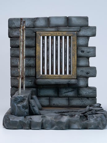 Image of Ruined Wall Outpost 1/12 Scale Diorama
