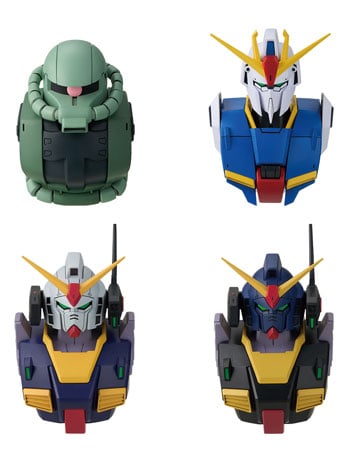 Mobile Suit Gundam Ichibansho Zakka Gundam Head Magnet (Universal Century Saga 2) Box of 4 Magnets Gallery Image 2