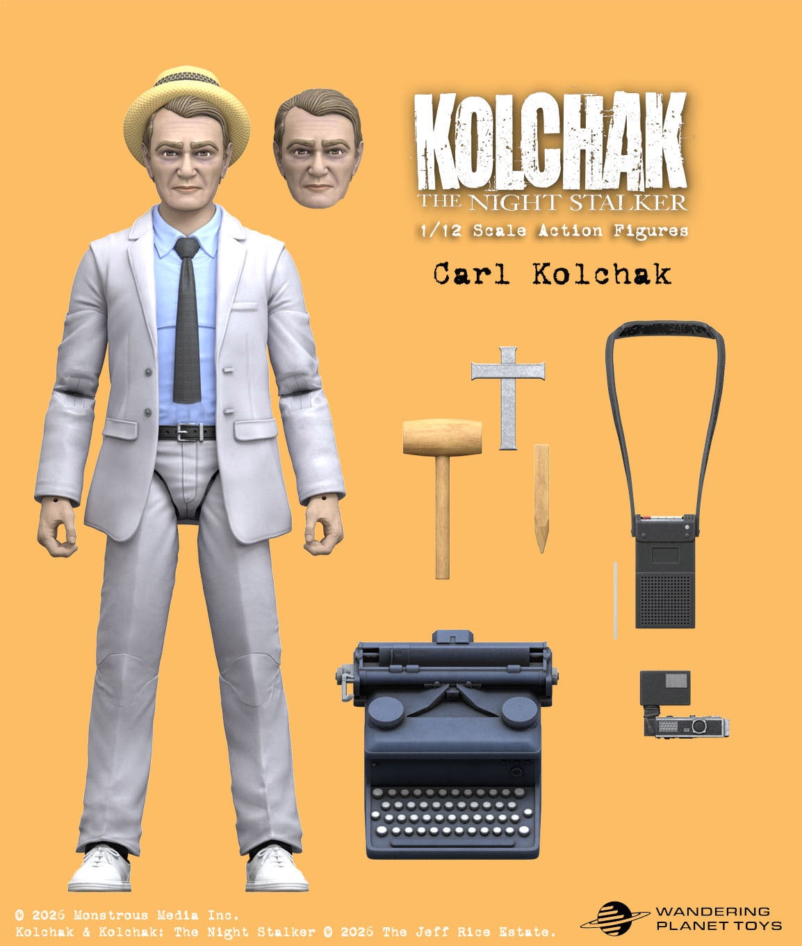 Kolchak: The Night Stalker Carl Kolchak 1/12 Scale BBTS Exclusive Action Figure Gallery Image 3