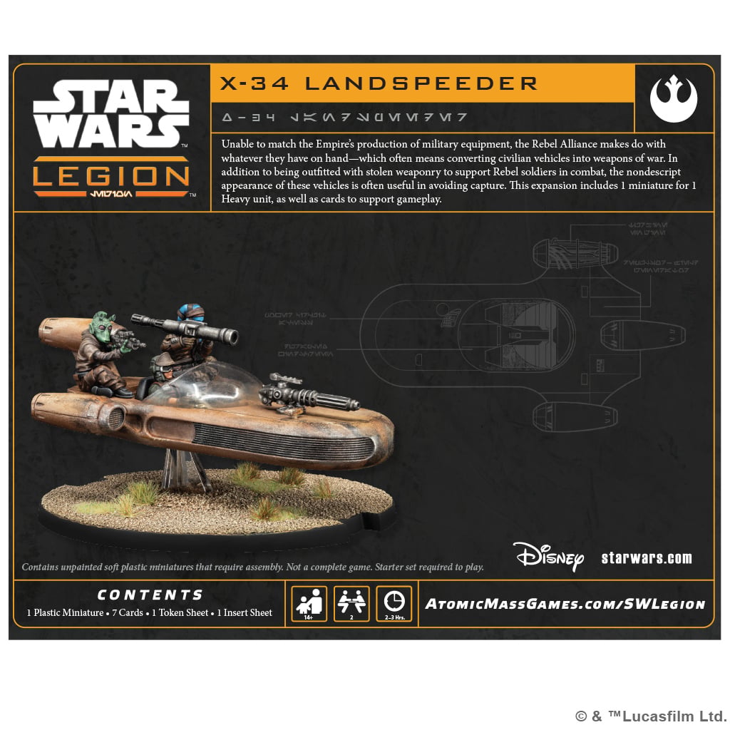 Star Wars: Legion X-34 Landspeeder
