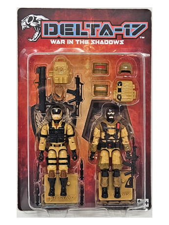 Image of Delta-17: War in the Shadows Retrograd Desert Delta Squad Infantry Trooper & Desert Thunder Battalion JoeFest 2025 Exclusive Action Figure Two-Pack