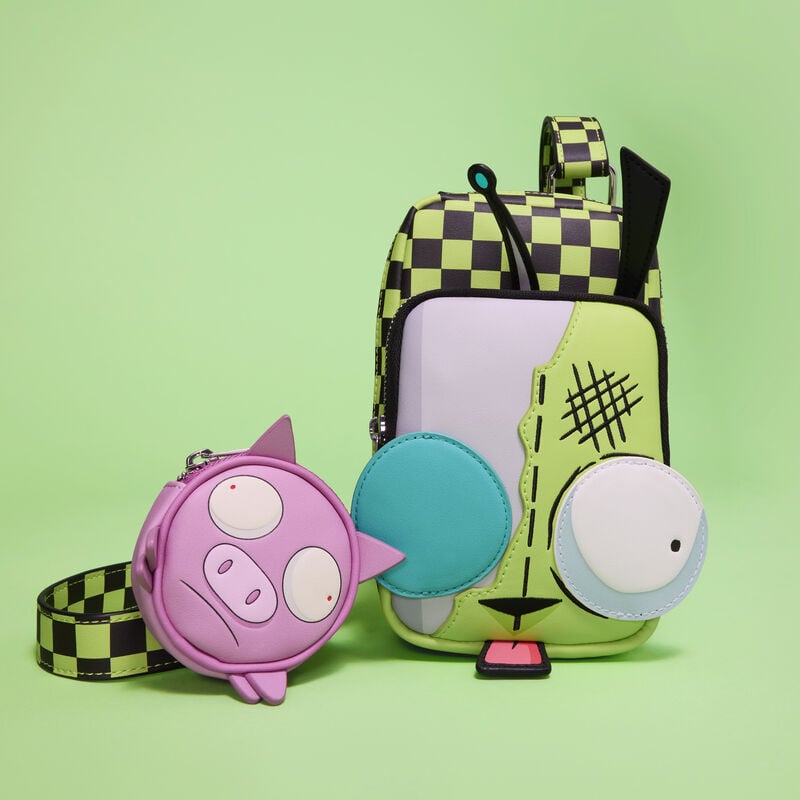 invader zim gir mini backpack Glow Perfect for flights Invader Zim GIR SNACKS MINI