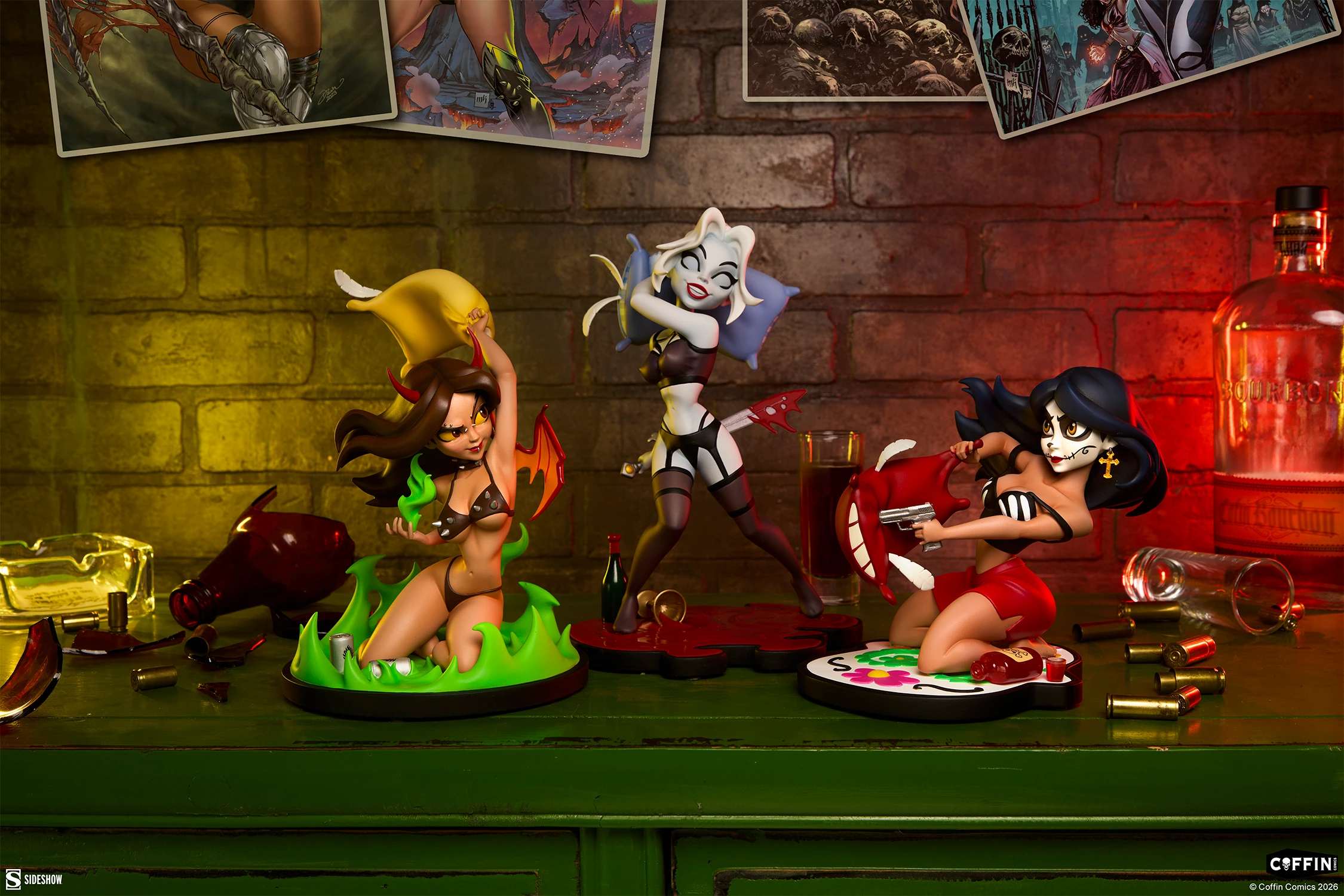 Coffin Comics Sleepover in Hell Statue Set Gallery Image 4