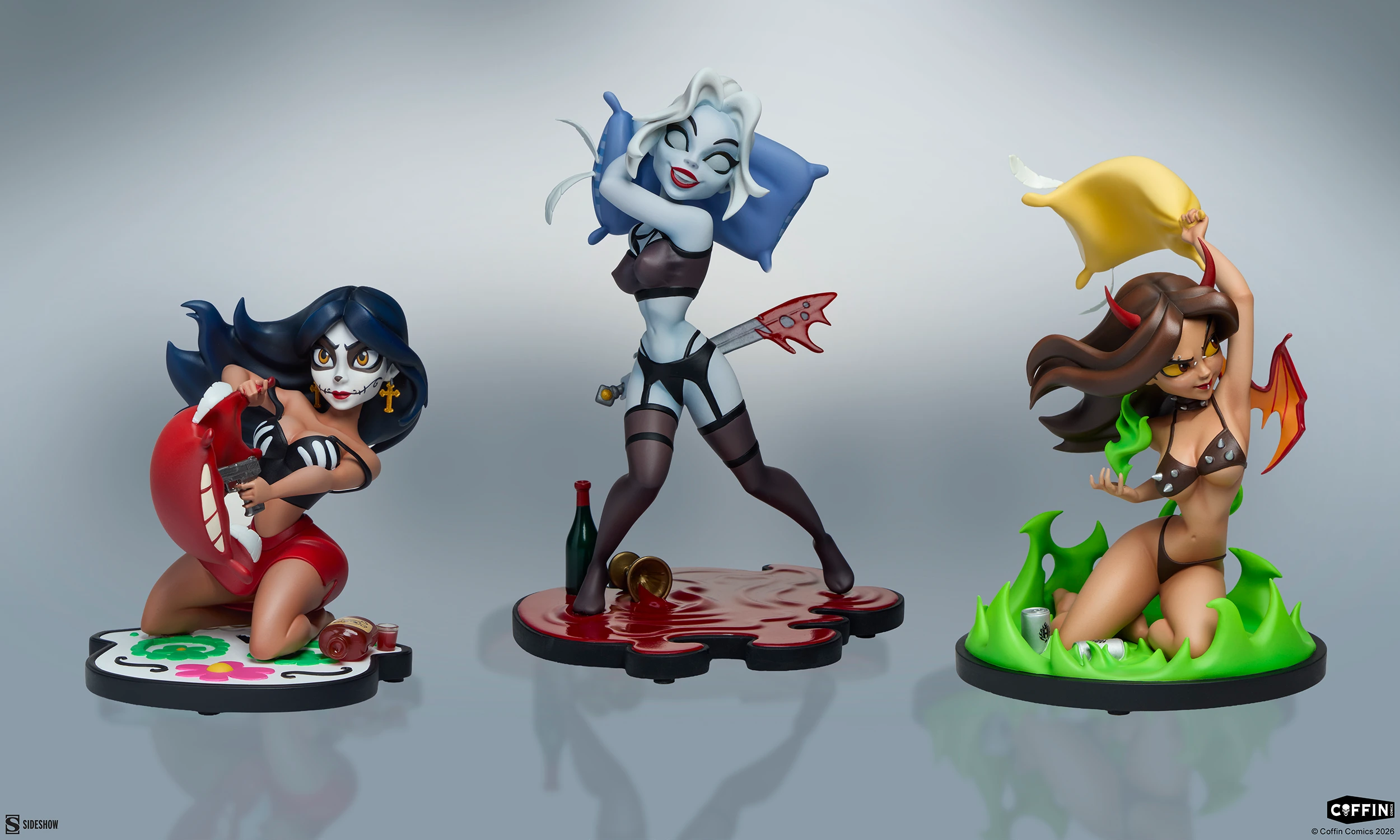 Coffin Comics Sleepover in Hell Statue Set Gallery Image 9