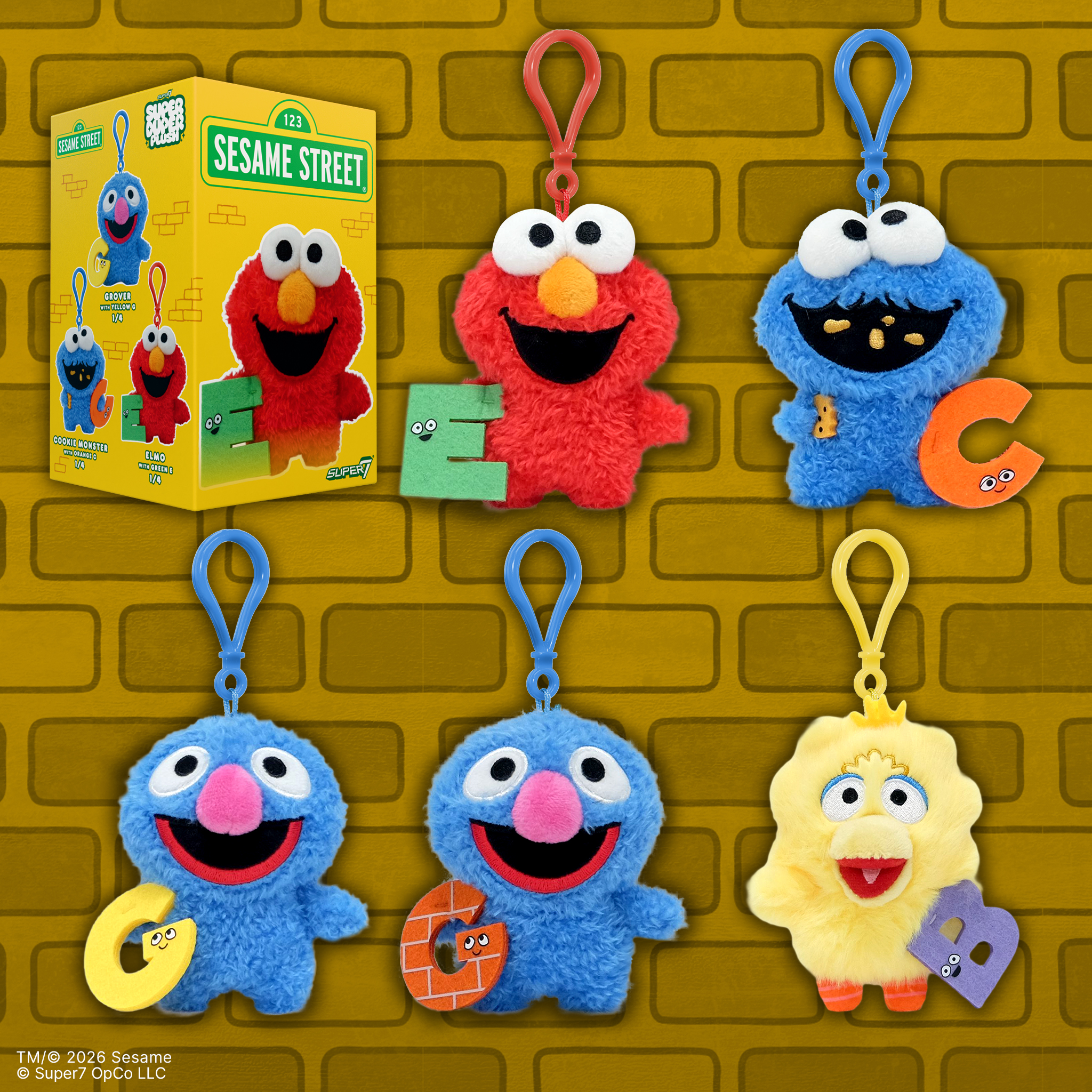 Sesame Street Super Duper Plush Random Plush Keychain Gallery Image 3