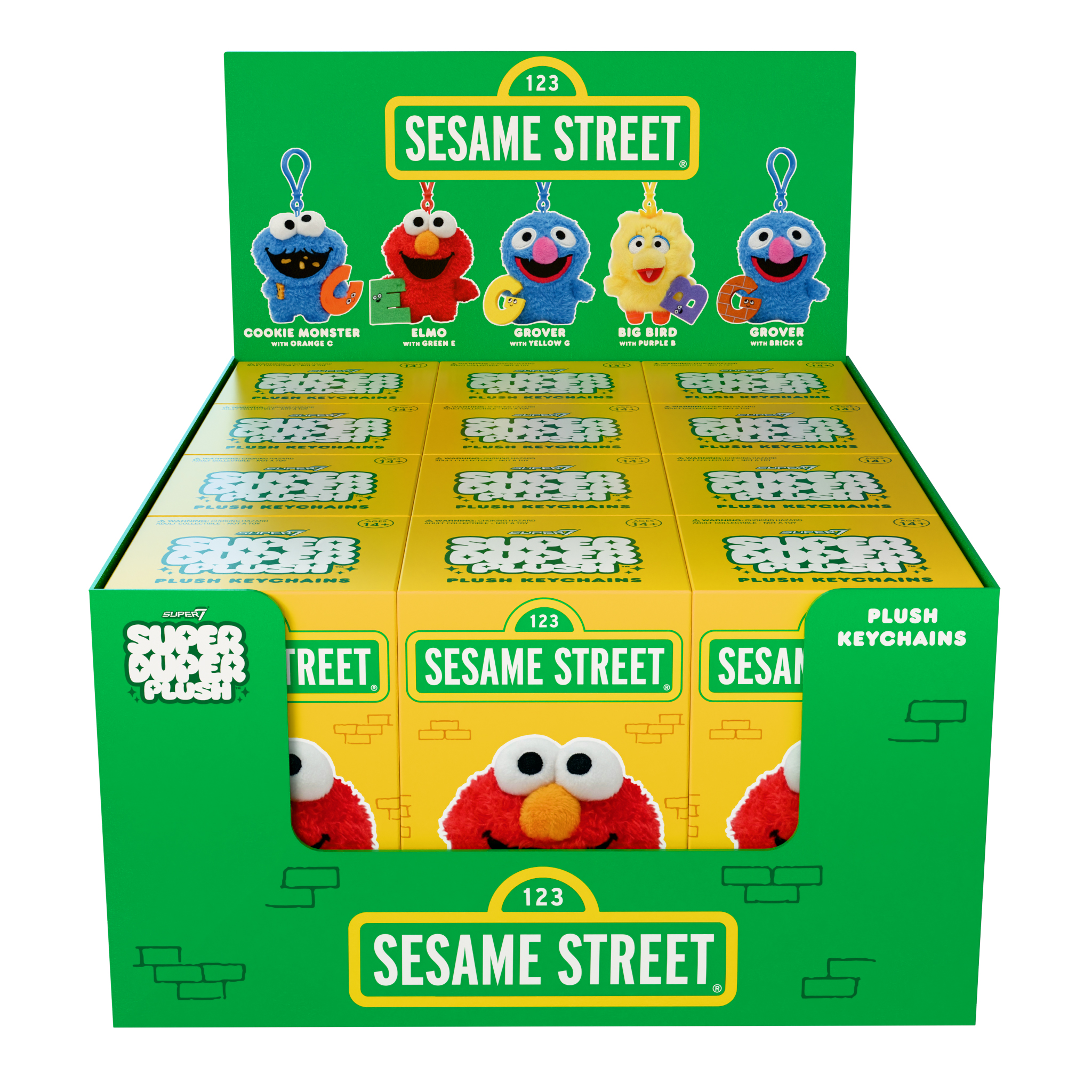 Sesame Street Super Duper Plush Box of 12 Random Plush Keychains Gallery Image 15