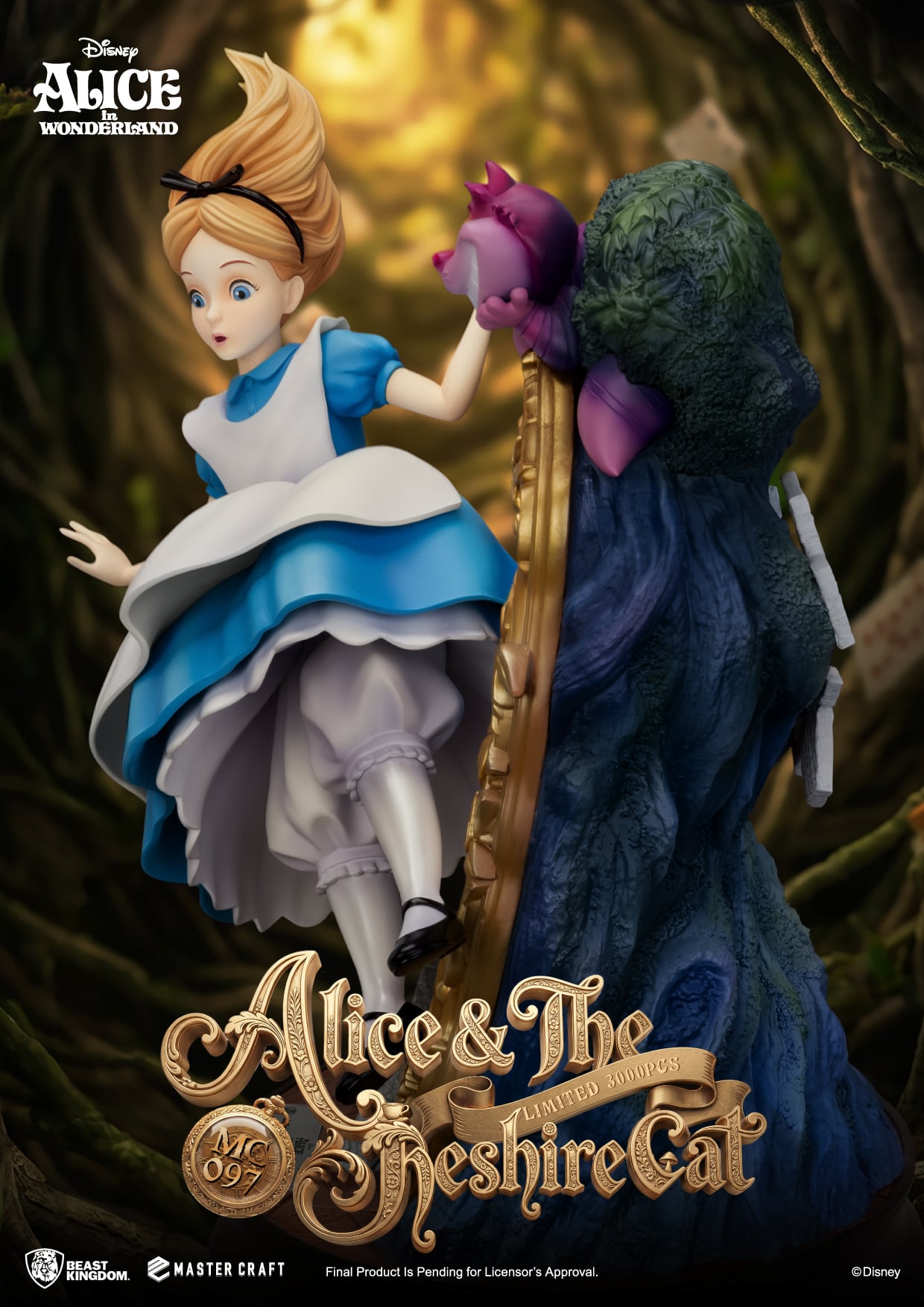 Alice in Wonderland Master Craft MC-097 Alice & The Cheshire Cat Special Edition Statue Gallery Image 7