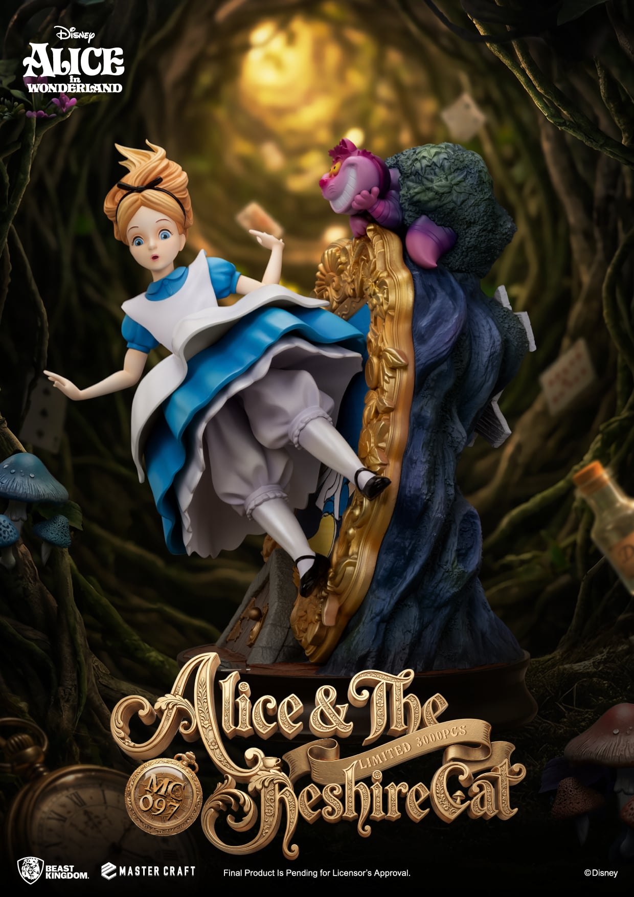 Alice in Wonderland Master Craft MC-097 Alice & The Cheshire Cat Special Edition Statue Gallery Image 4