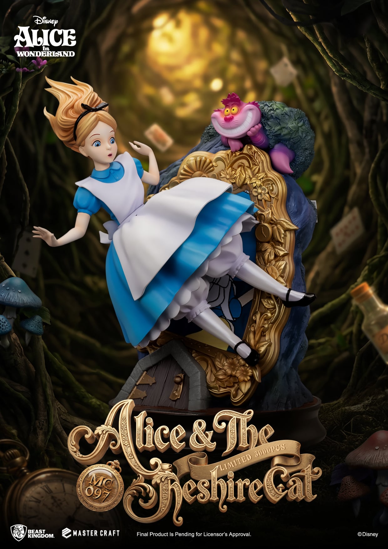 Alice in Wonderland Master Craft MC-097 Alice & The Cheshire Cat Special Edition Statue Gallery Image 3