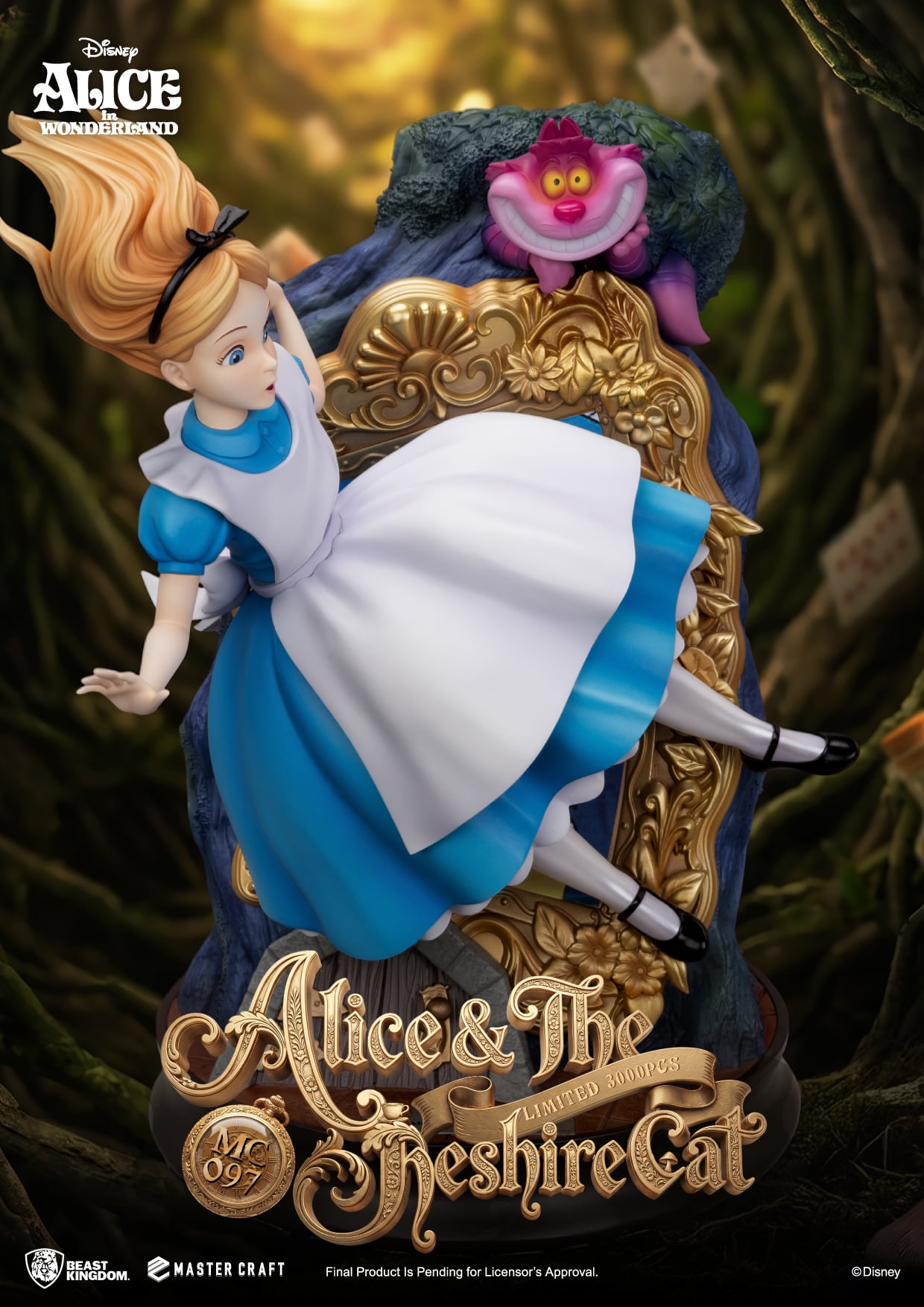 Alice in Wonderland Master Craft MC-097 Alice & The Cheshire Cat Special Edition Statue Gallery Image 8