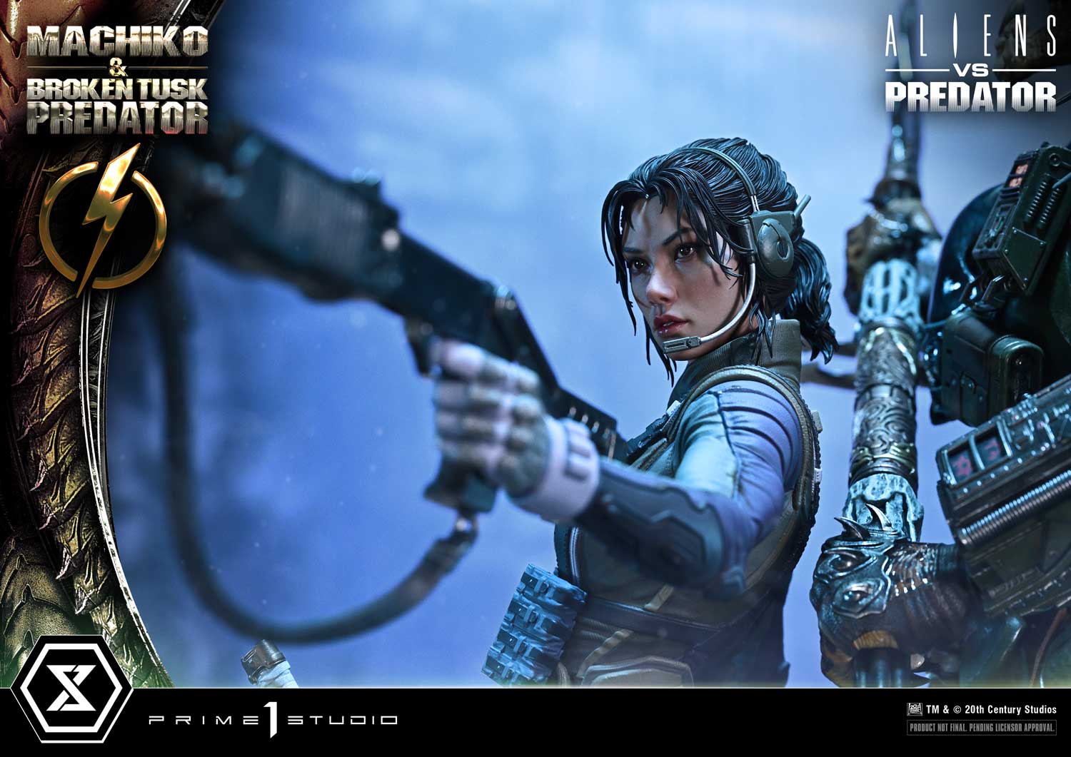 Aliens vs. Predator Ultimate Premium Masterline Machiko & Broken Tusk Predator 1/4 Scale Statue Gallery Image 19