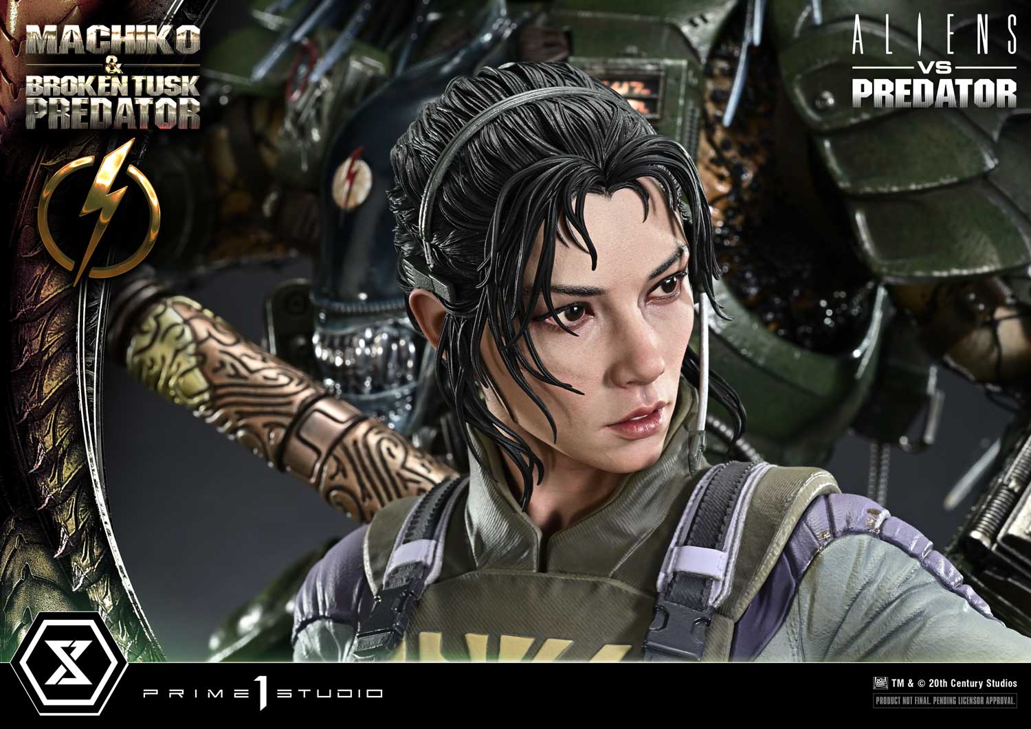 Aliens vs. Predator Ultimate Premium Masterline Machiko & Broken Tusk Predator 1/4 Scale Statue Gallery Image 22