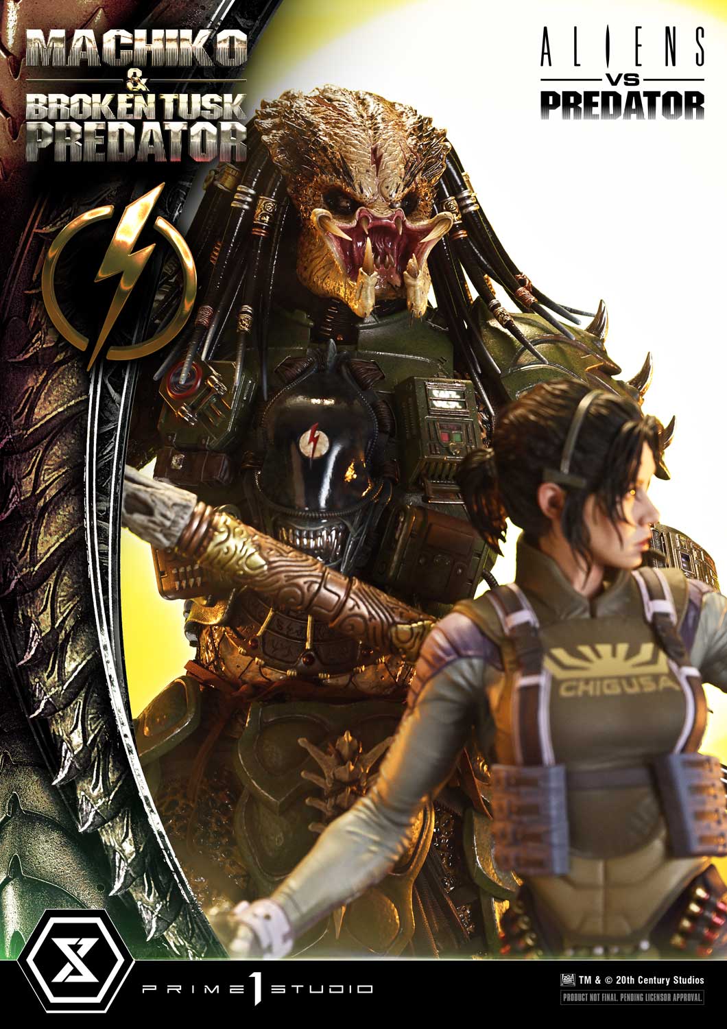 Aliens vs. Predator Ultimate Premium Masterline Machiko & Broken Tusk Predator 1/4 Scale Statue Gallery Image 9