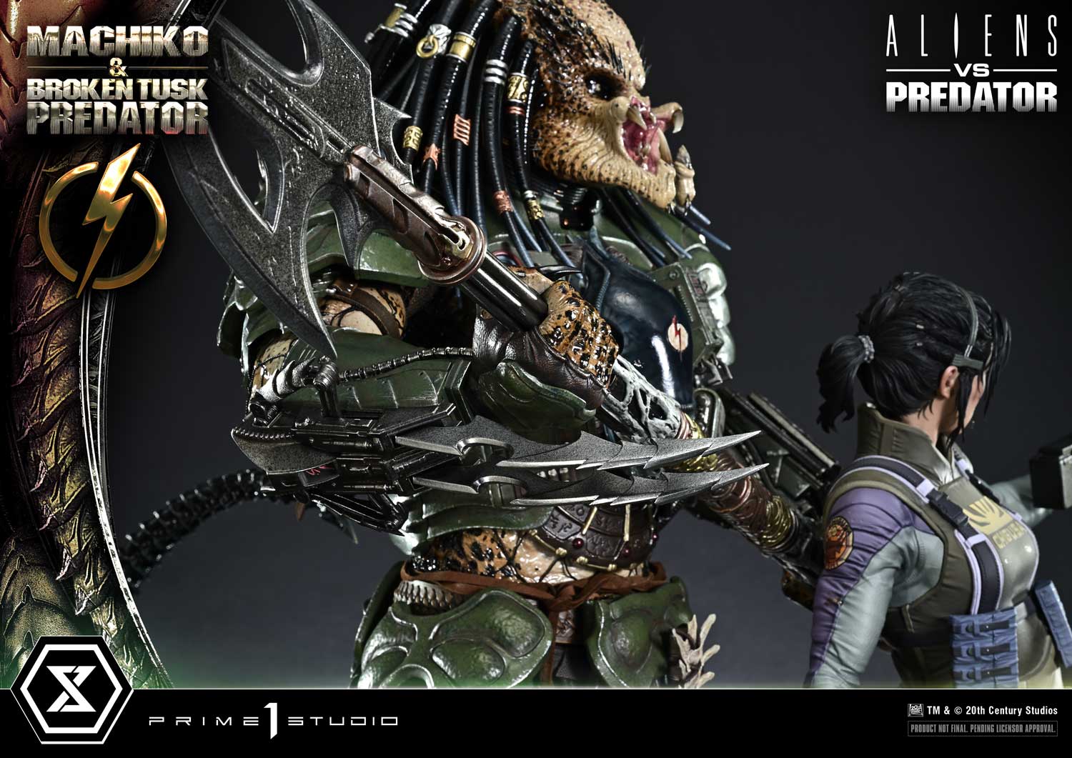 Aliens vs. Predator Ultimate Premium Masterline Machiko & Broken Tusk Predator (Deluxe Ver.) 1/4 Scale Statue Gallery Image 51