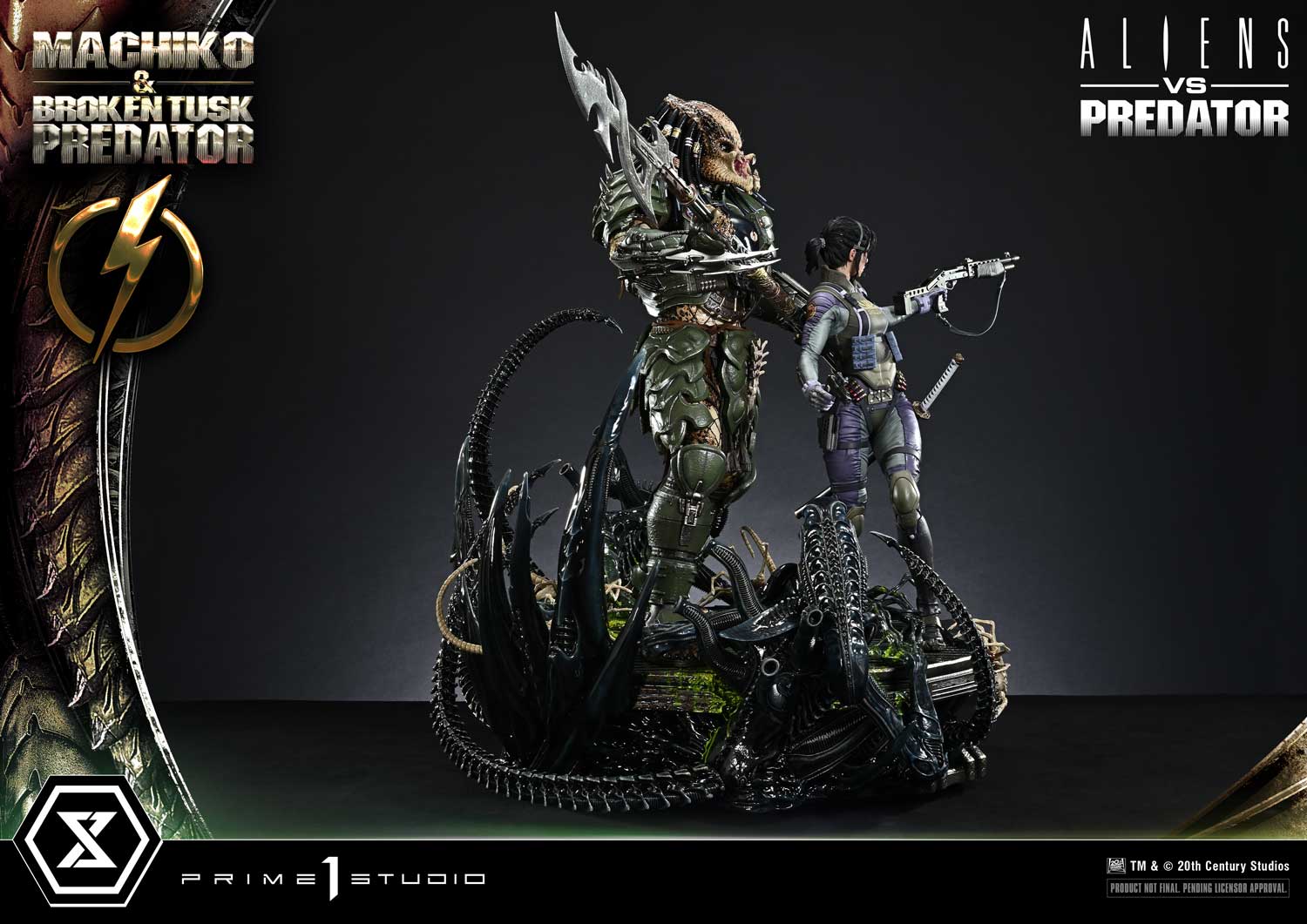Aliens vs. Predator Ultimate Premium Masterline Machiko & Broken Tusk Predator (Deluxe Ver.) 1/4 Scale Statue Gallery Image 42