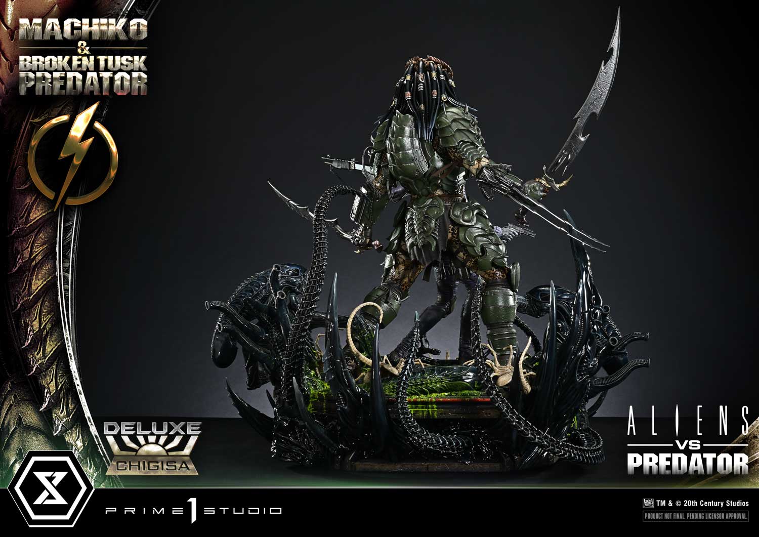Aliens vs. Predator Ultimate Premium Masterline Machiko & Broken Tusk Predator (Deluxe Ver.) 1/4 Scale Statue Gallery Image 39
