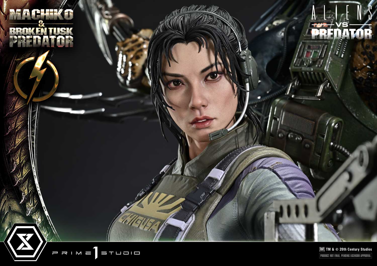 Aliens vs. Predator Ultimate Premium Masterline Machiko & Broken Tusk Predator (Deluxe Bonus Ver.) 1/4 Scale Limited Edition Statue Gallery Image 57
