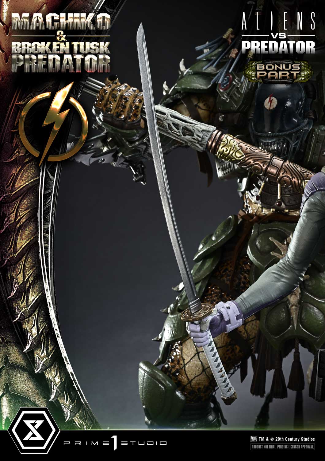 Aliens vs. Predator Ultimate Premium Masterline Machiko & Broken Tusk Predator (Deluxe Bonus Ver.) 1/4 Scale Limited Edition Statue Gallery Image 41