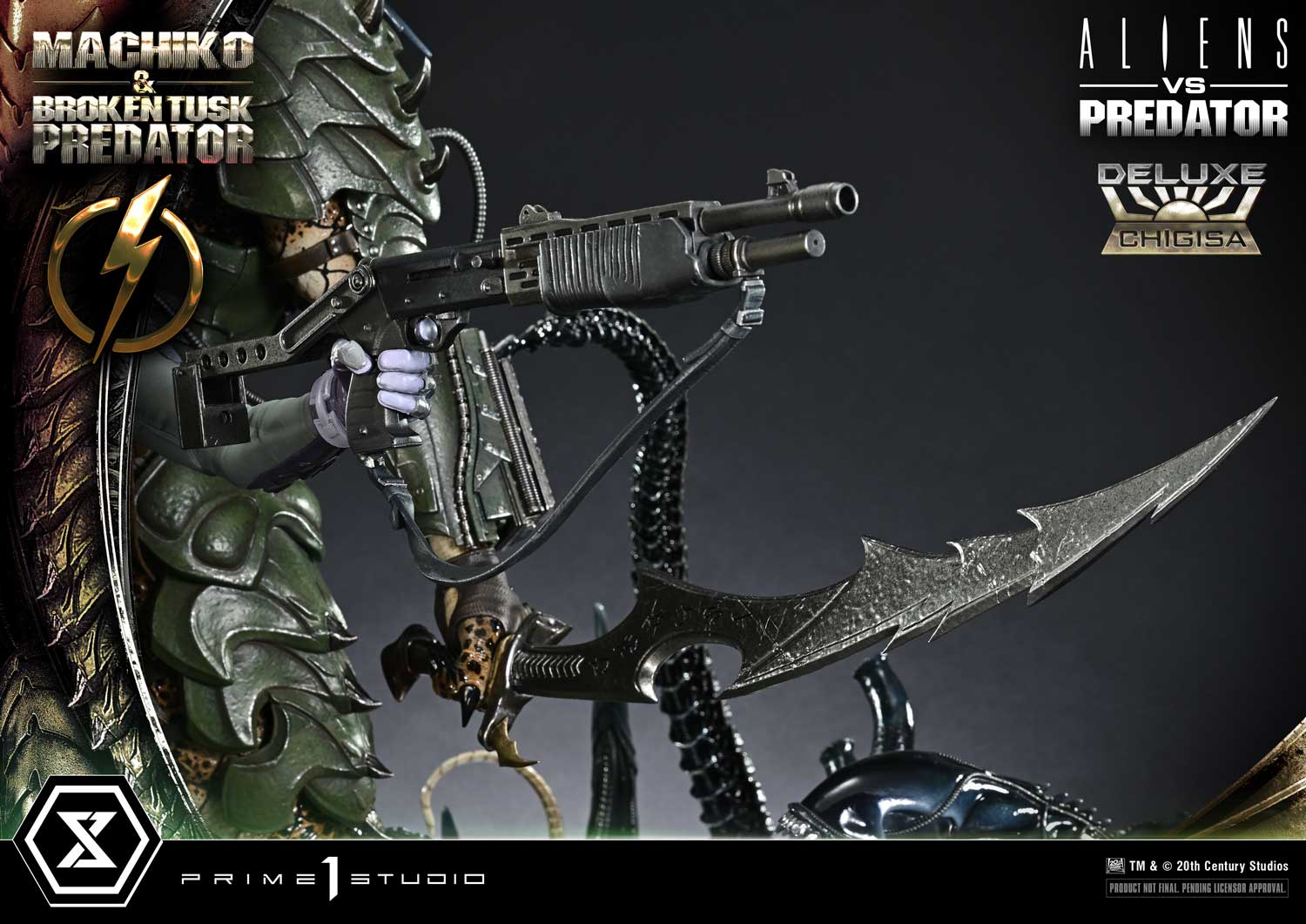 Aliens vs. Predator Ultimate Premium Masterline Machiko & Broken Tusk Predator (Deluxe Bonus Ver.) 1/4 Scale Limited Edition Statue Gallery Image 55