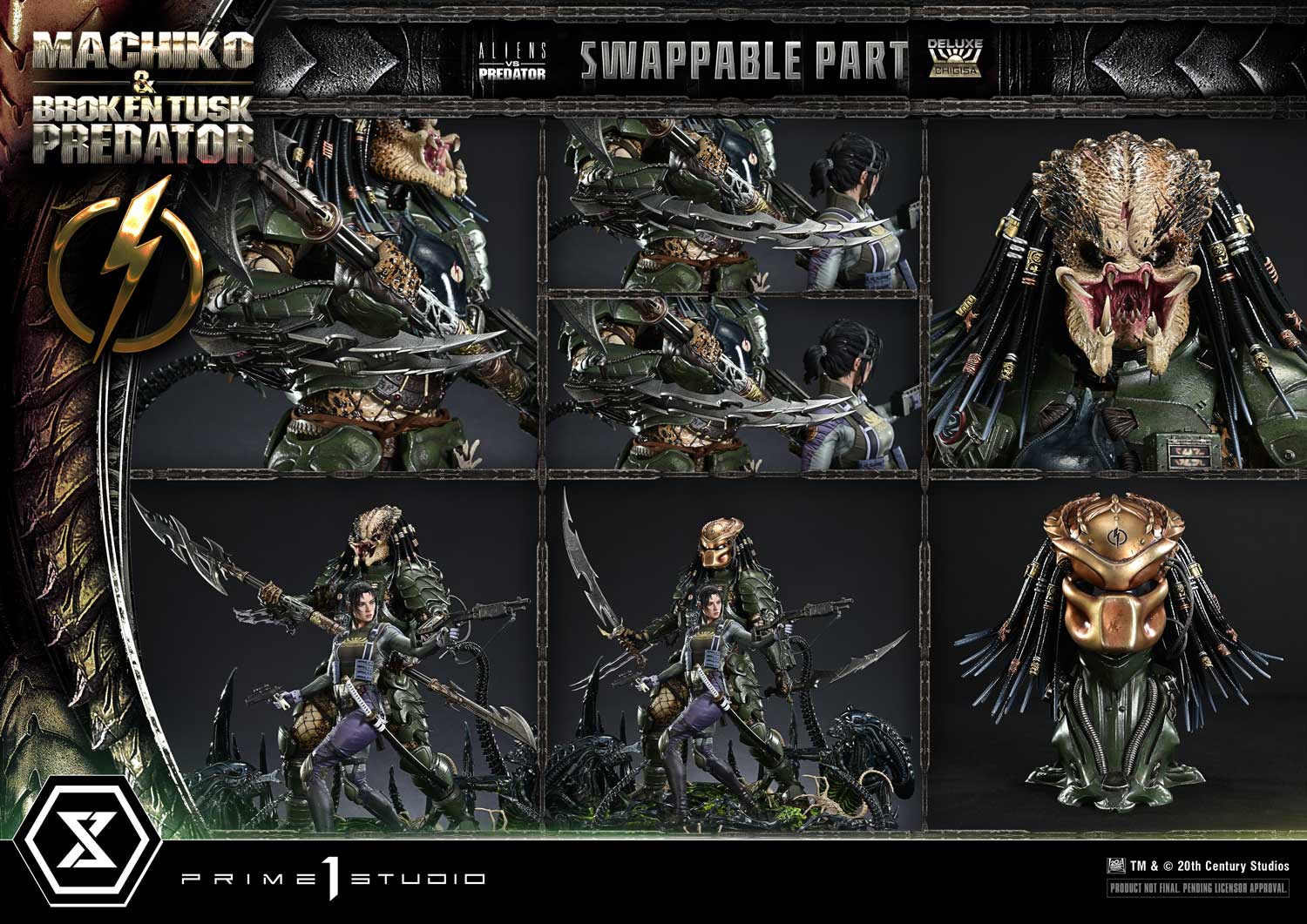 Aliens vs. Predator Ultimate Premium Masterline Machiko & Broken Tusk Predator (Deluxe Bonus Ver.) 1/4 Scale Limited Edition Statue Gallery Image 81