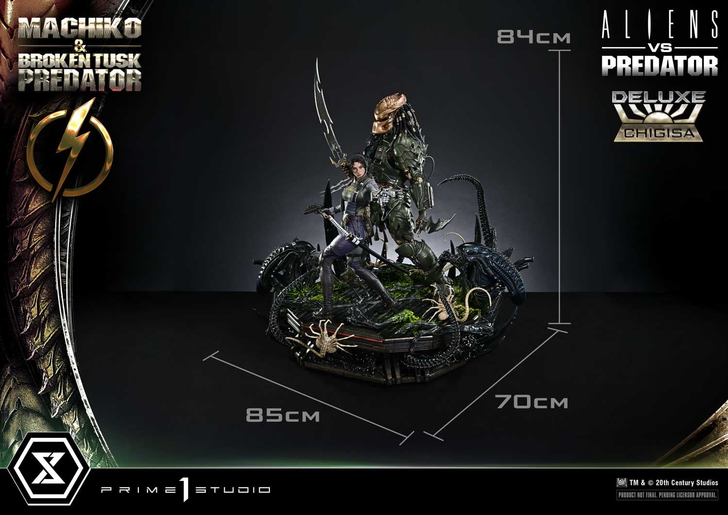 Aliens vs. Predator Ultimate Premium Masterline Machiko & Broken Tusk Predator (Deluxe Bonus Ver.) 1/4 Scale Limited Edition Statue Gallery Image 79