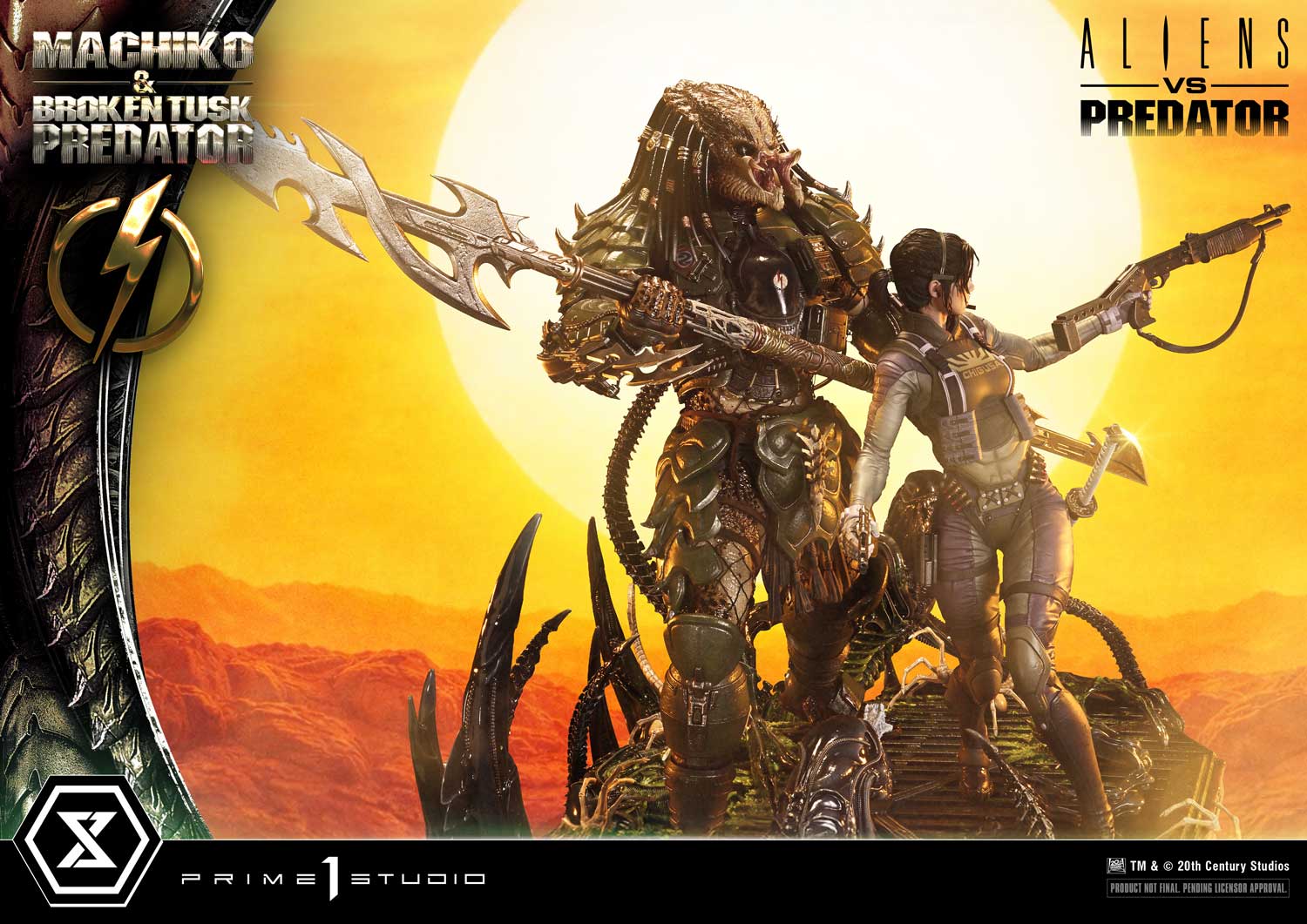Aliens vs. Predator Ultimate Premium Masterline Machiko & Broken Tusk Predator (Deluxe Bonus Ver.) 1/4 Scale Limited Edition Statue Gallery Image 22