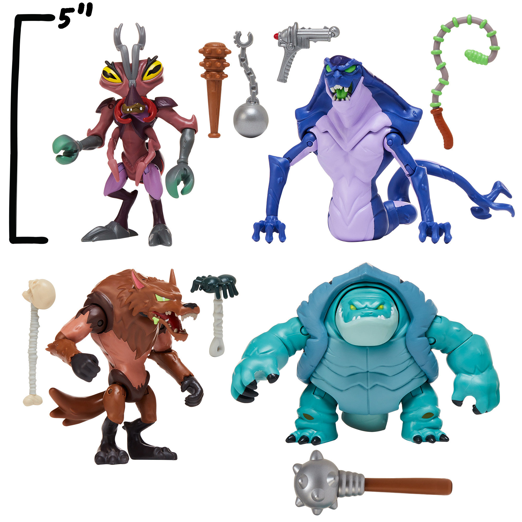 Tales of the Teenage Mutant Ninja Turtles Monster Mutanimals Set of 4 Action Figures Gallery Image 5