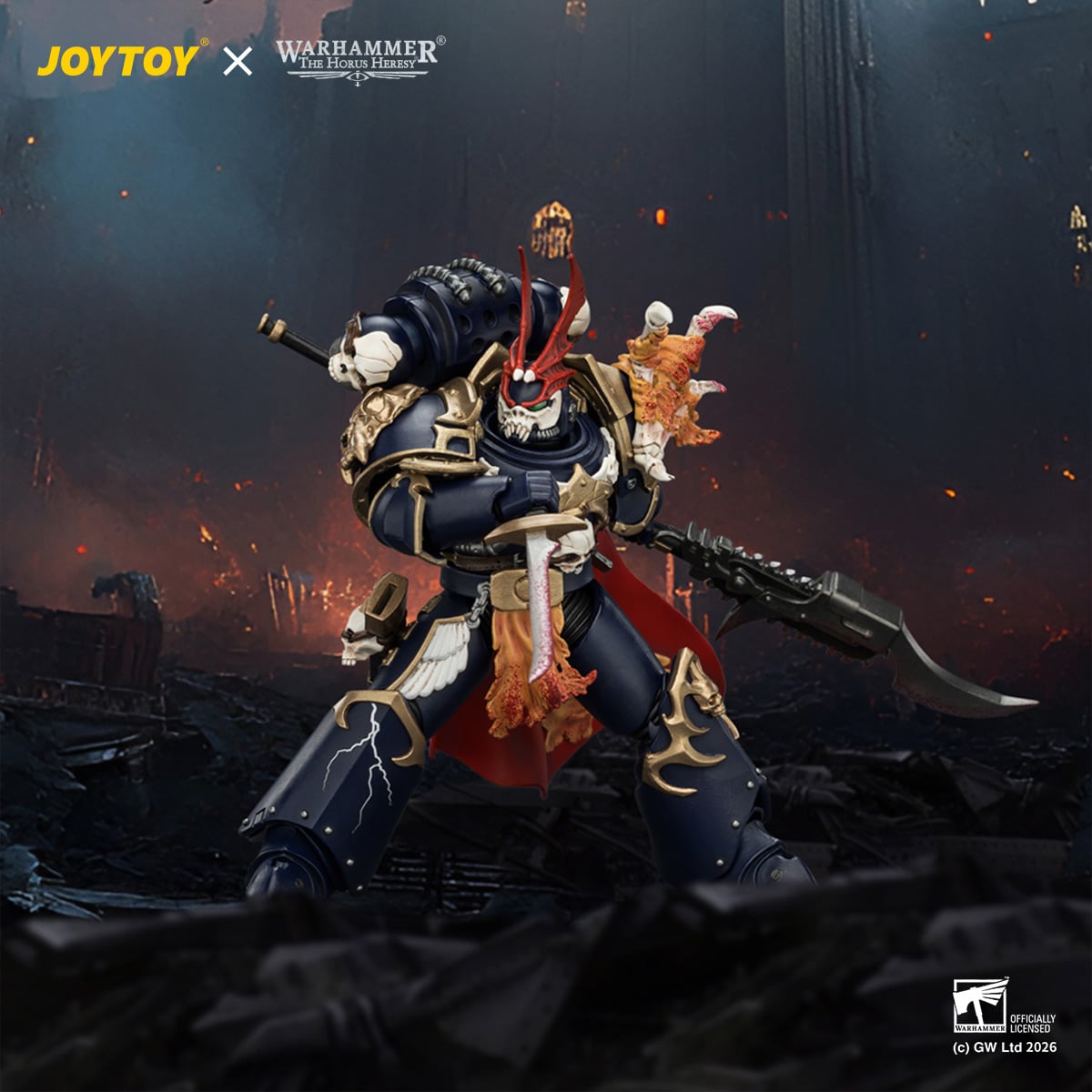 Warhammer: The Horus Heresy Night Lords Sevatar, First Captain of the Night Lords The Prince of Crows 1/18 Scale Action Figure Gallery Image 3