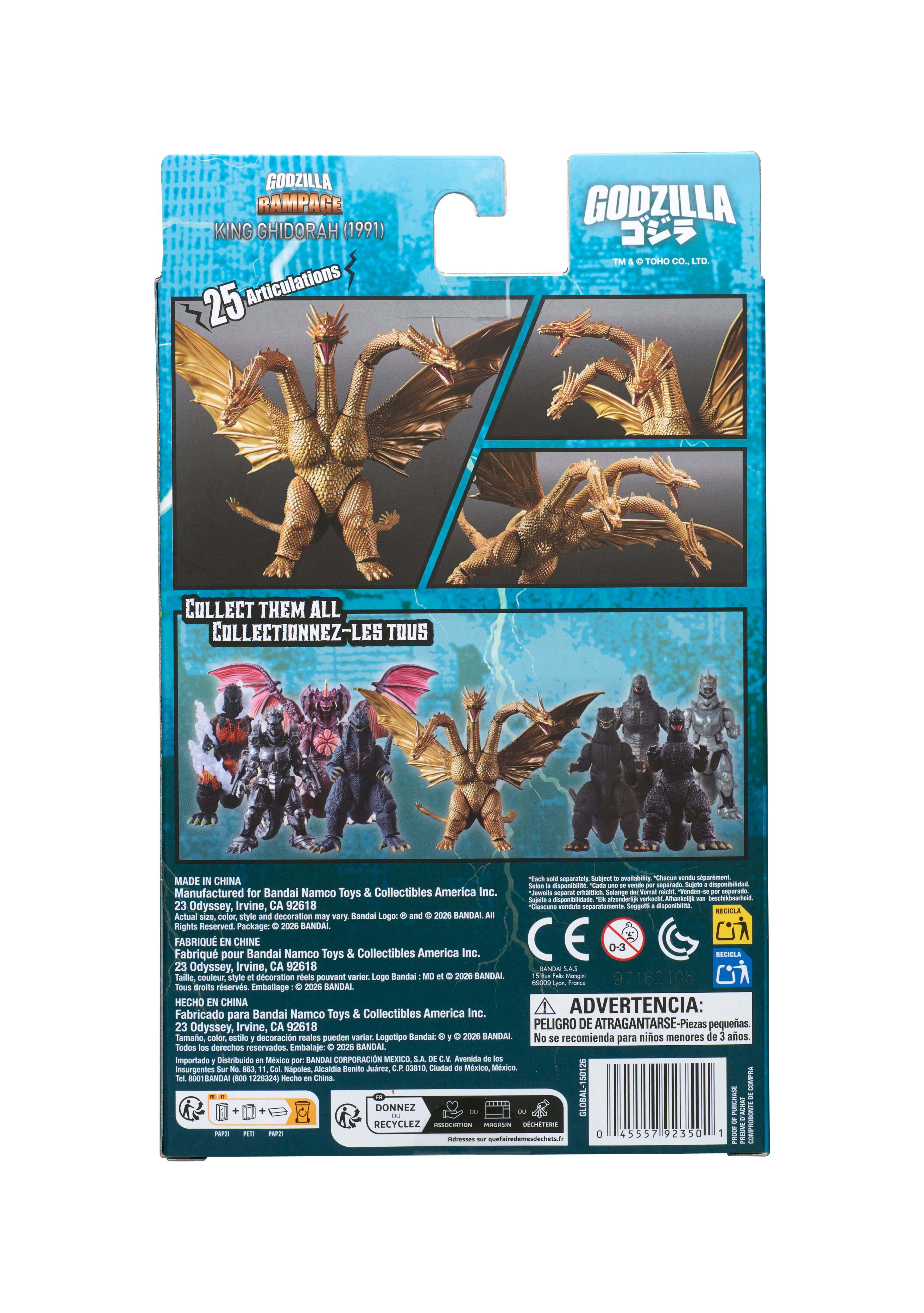 Godzilla vs, King Ghidorah (1991) Godzilla Rampage King Ghidorah Action Figure Gallery Image 6