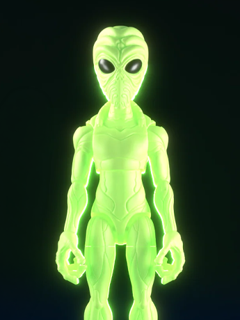 Cryptoids: War for the Green Planet Roswell Alien (Glow Edition) 1/12 Scale Deluxe Action Figure Gallery Image 2