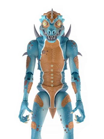 Cryptoids: War for the Green Planet Blue Reptoid Drone Army Builder 1/12 Scale Deluxe Action Figure Gallery Image 2