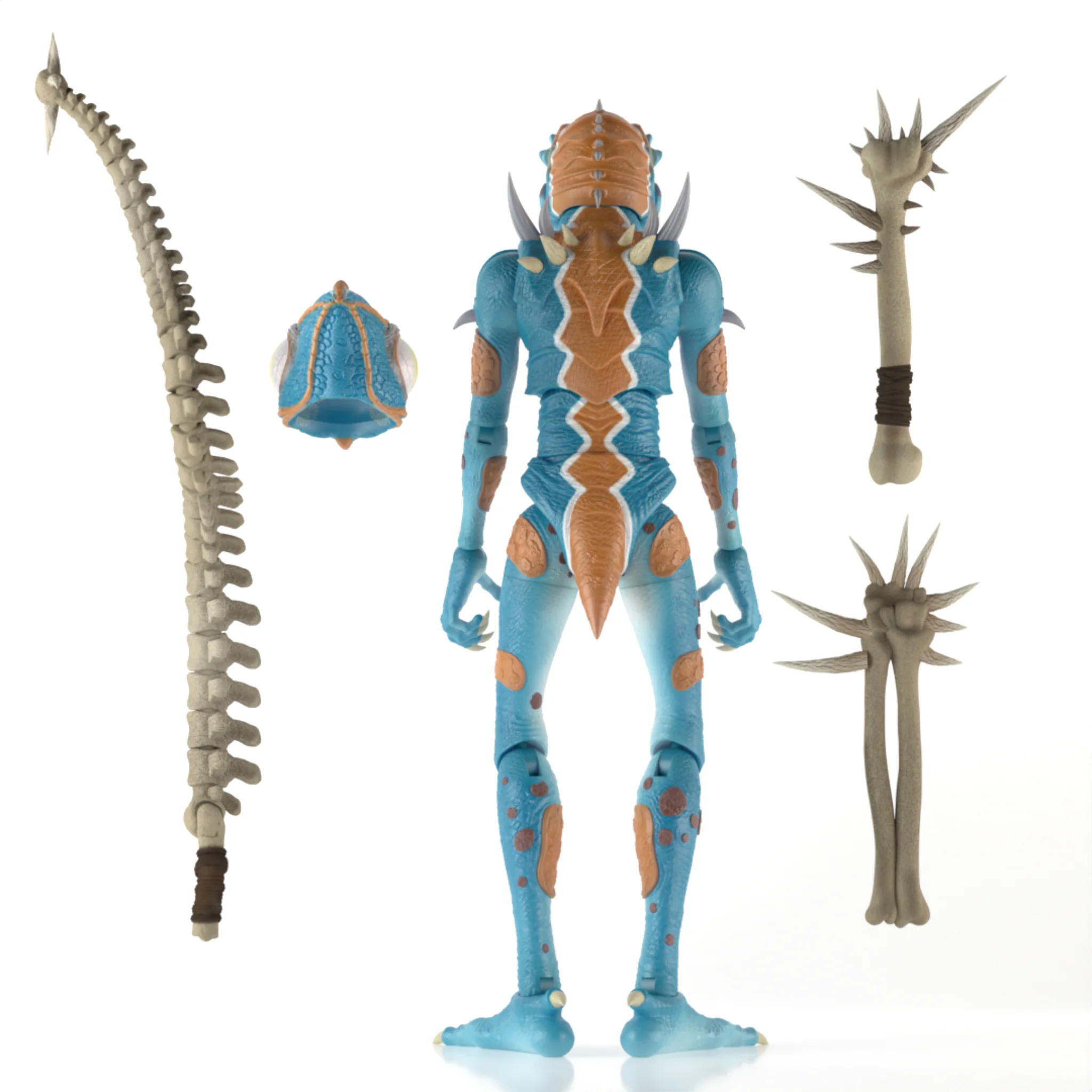 Cryptoids: War for the Green Planet Blue Reptoid Drone Army Builder 1/12 Scale Deluxe Action Figure Gallery Image 4