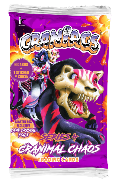 Craniacs Trading Cards Series 4 Cranimal Chaos Hobby Box (24 Packs) Gallery Image 4