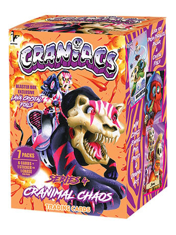 Craniacs Trading Cards Series 4 Cranimal Chaos Blaster Box (7 Packs) Gallery Image 2