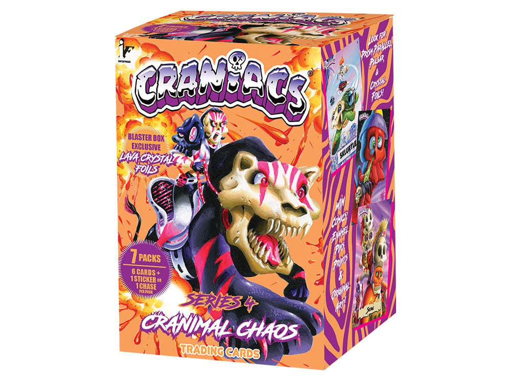 Craniacs Trading Cards Series 4 Cranimal Chaos Blaster Box (7 Packs) Gallery Image 1