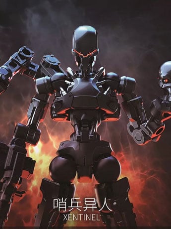 Image of 3 Min Project Xentinel (Black Ver.) 1/18 Scale Model Kit