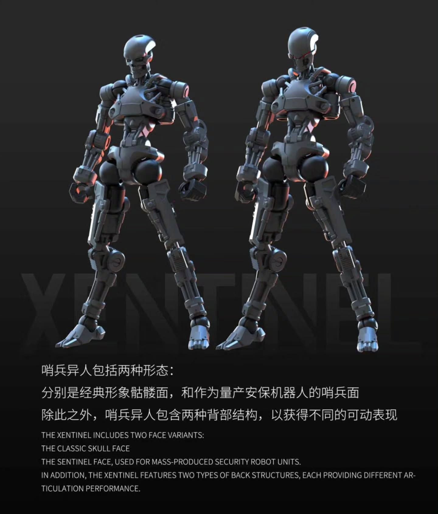 3 Min Project Xentinel (Dark Silver Ver.) 1/18 Scale Model Kit Gallery Image 5